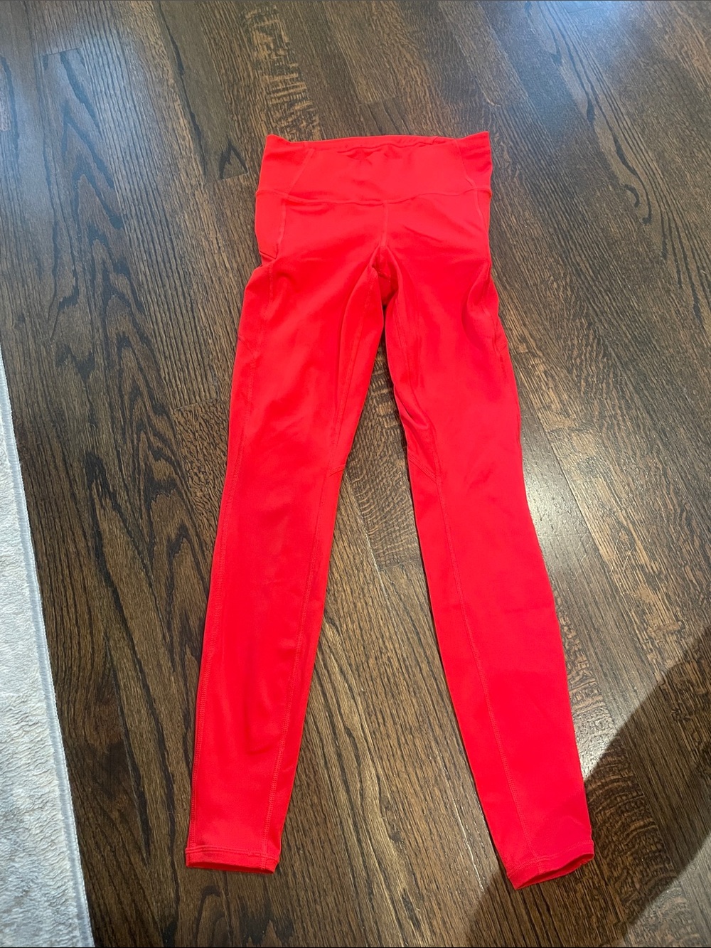 Vibrant Red High-Waist Active Leggings